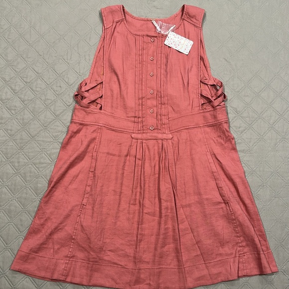 Free People Linen Mini Dress. - Picture 4 of 13